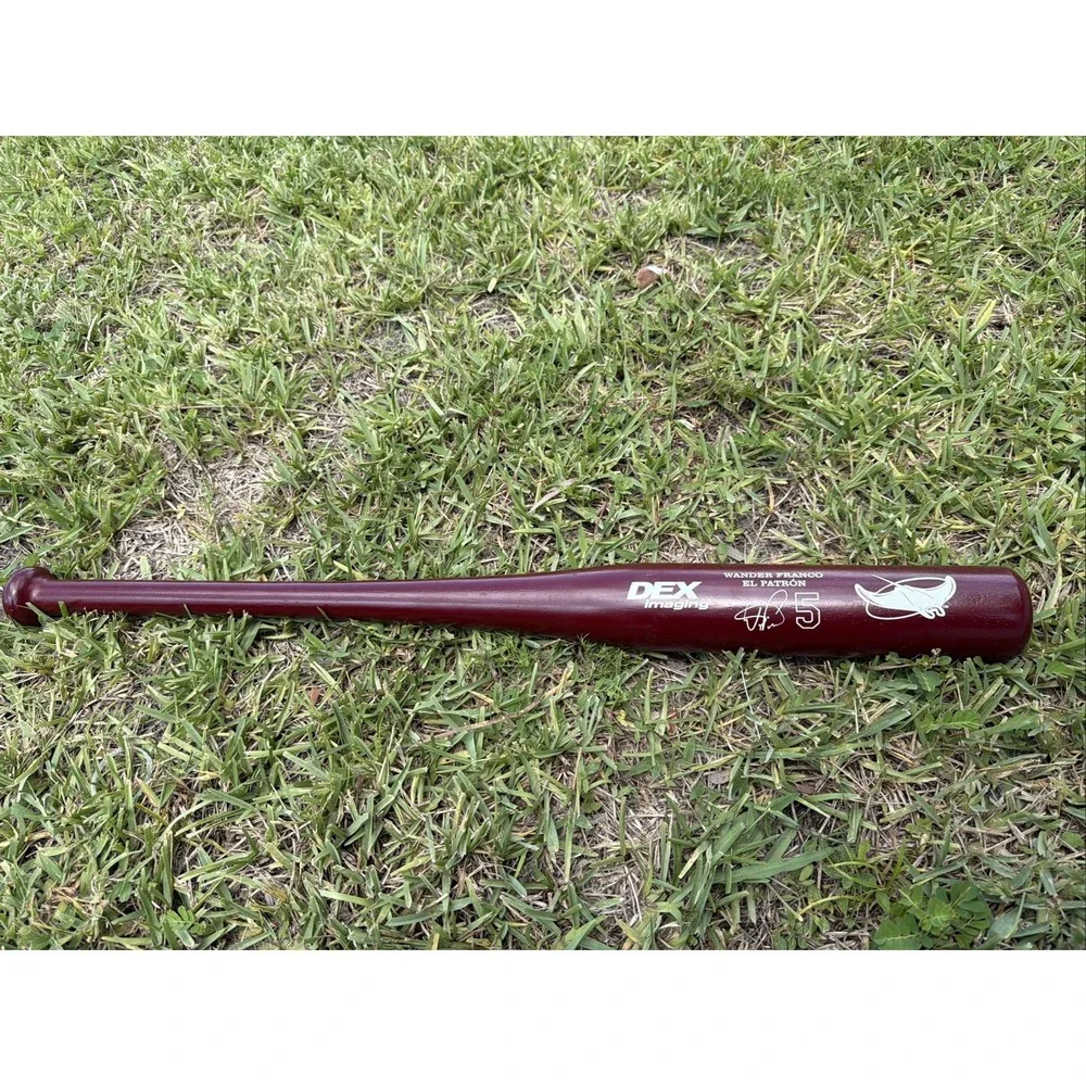 Wander Franco Signed 5 El Patron Full-Size Bat Tampa Bay Devil Rays MLB DEX Wood